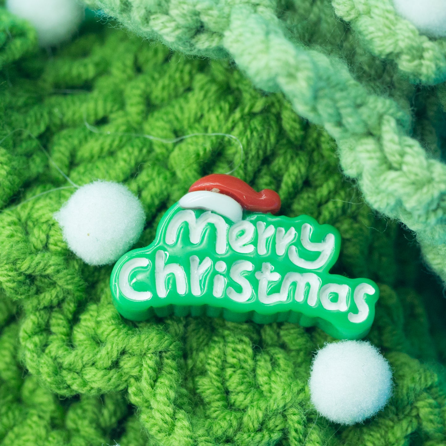 Handmade Crochet Christmas Tree (16–18 cm) – Unique Mini Holiday Decoration with Random Crochet Ornaments by CHU CHU