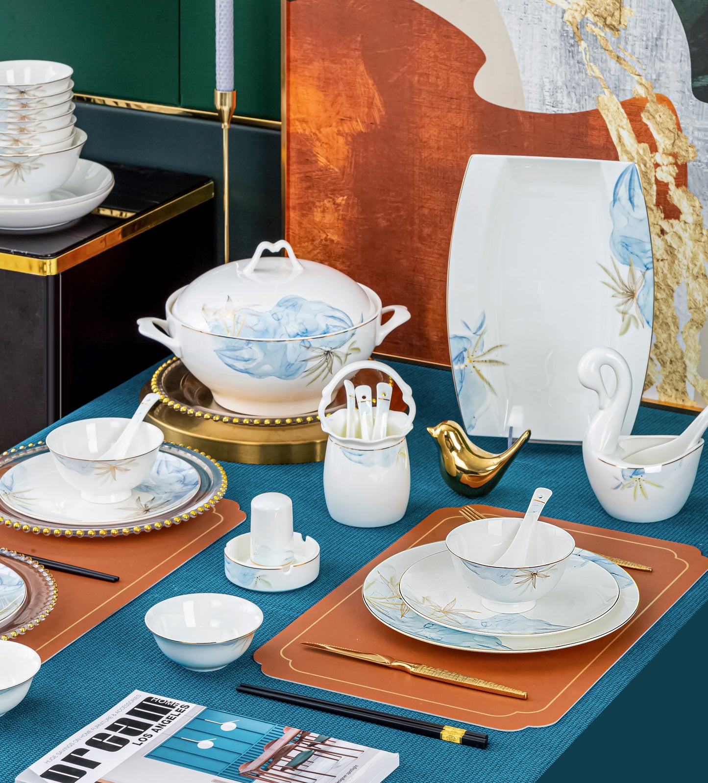 'Water Lily' 60-Piece Dinner Set