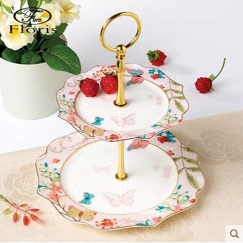 ‘Sakura’ 2-Tier Porcelain Cake Stand