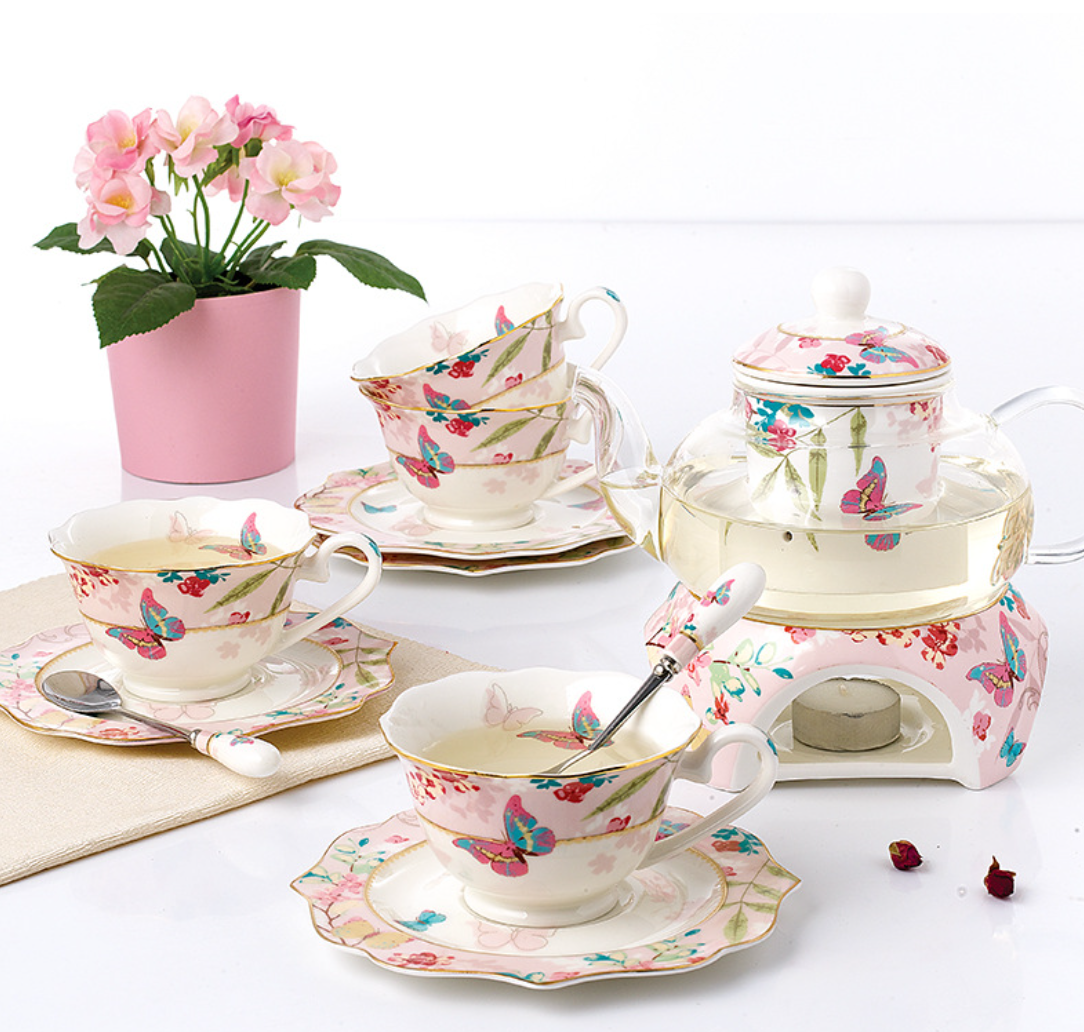 ‘Sakura’ 15-Piece Porcelain Tea Set