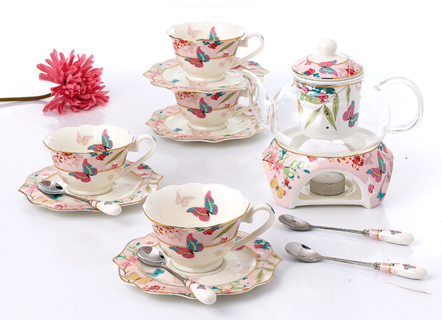 ‘Sakura’ 15-Piece Porcelain Tea Set