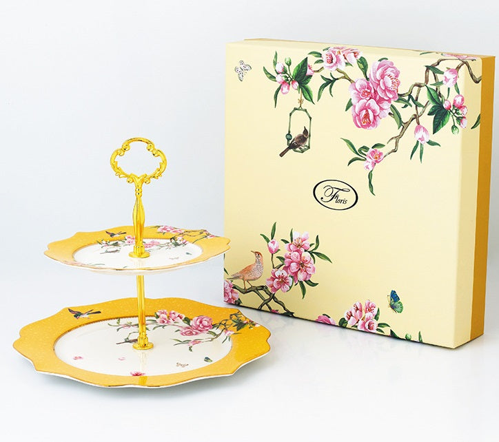 ‘Royal Elegance’ 2-Tier Porcelain Cake Stand