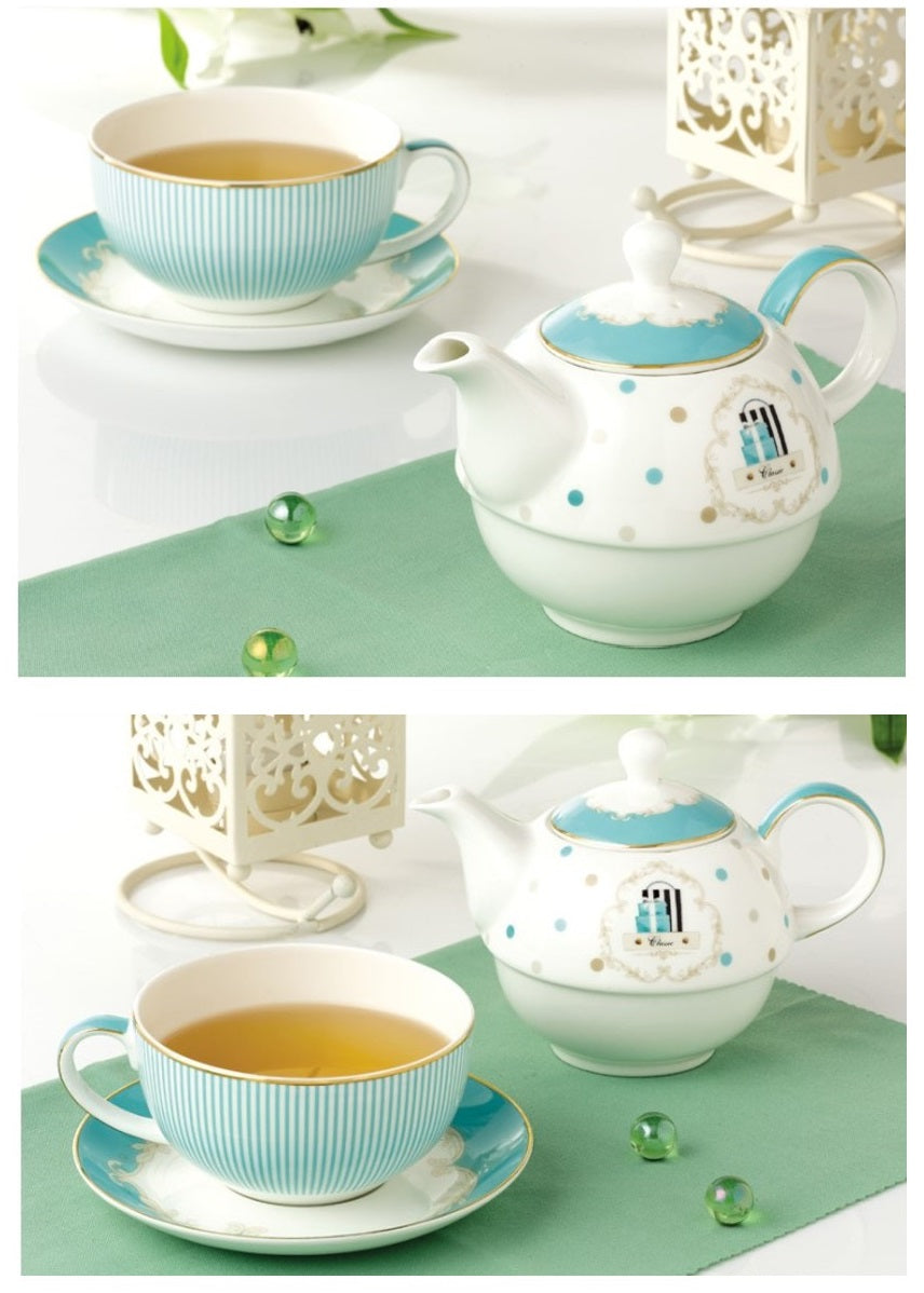 ‘Chic & Chill’ Porcelain Tea Set for One